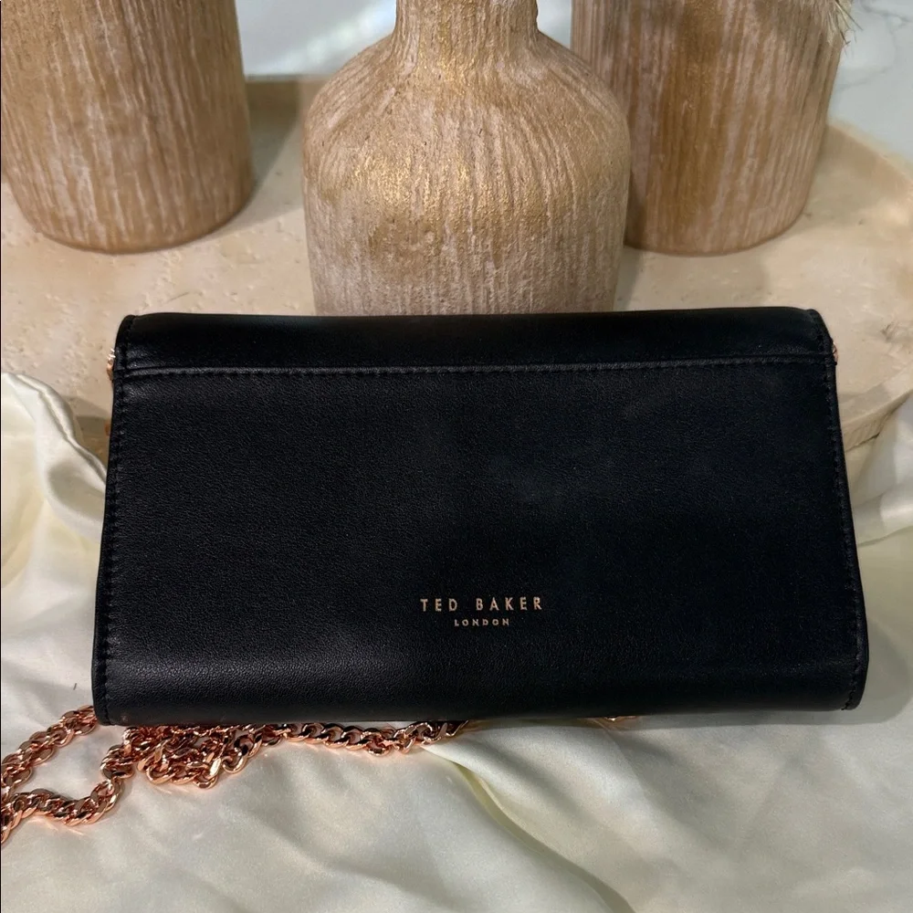 Ted Baker Black Pearl-Stud Bag Rose Gold + Pearls - Picture 16 of 16